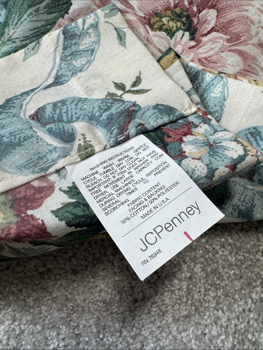 jcpenney Floral Valance 84x 18 Cottagecore Victorian Curtain Window Treatment